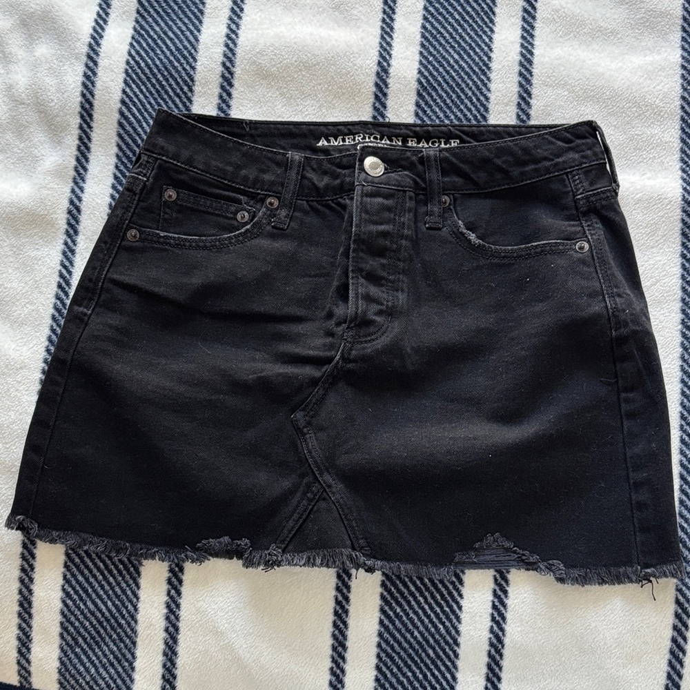 American Eagle Outfitters Black Denim Skirt
